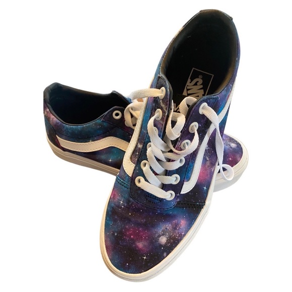 VANS women’s Cosmos Blue Galaxy size 8.5 Outer Space Nebula - Picture 3 of 4